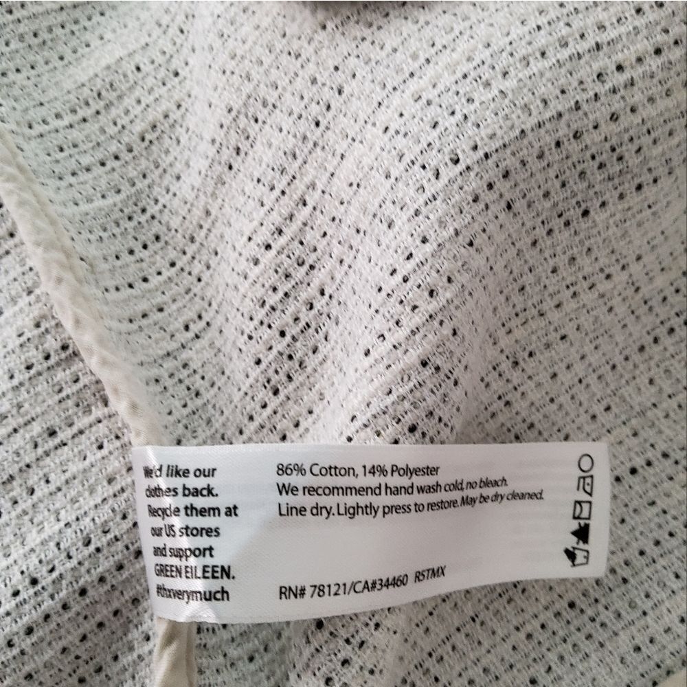 Eileen Fisher White Black Tweed Cardigan Size M - Picture 6 of 9